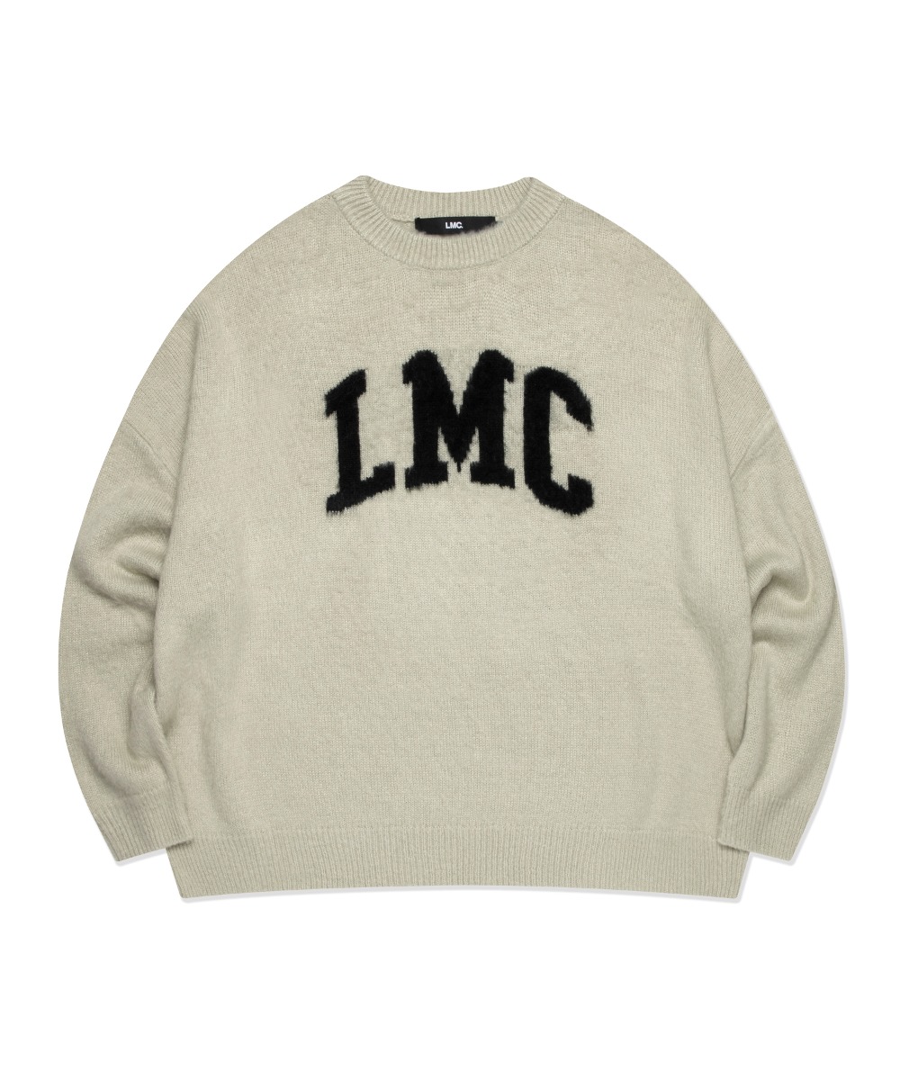 LMC BRUSHED ARCH KNIT SWEATER cream