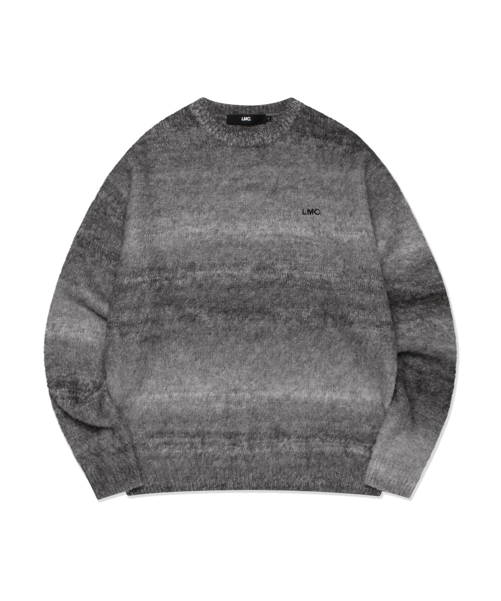 OG OMBRE BRUSHED KNIT SWEATER charcoal, lmc, 엘엠씨
