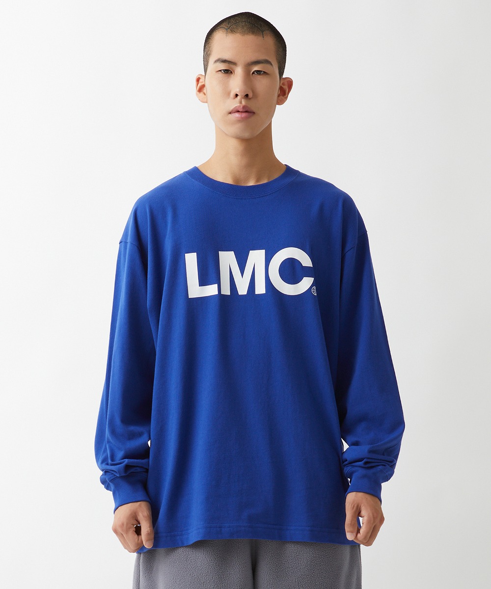 LMC OG WHEEL LONG SLV TEE blue