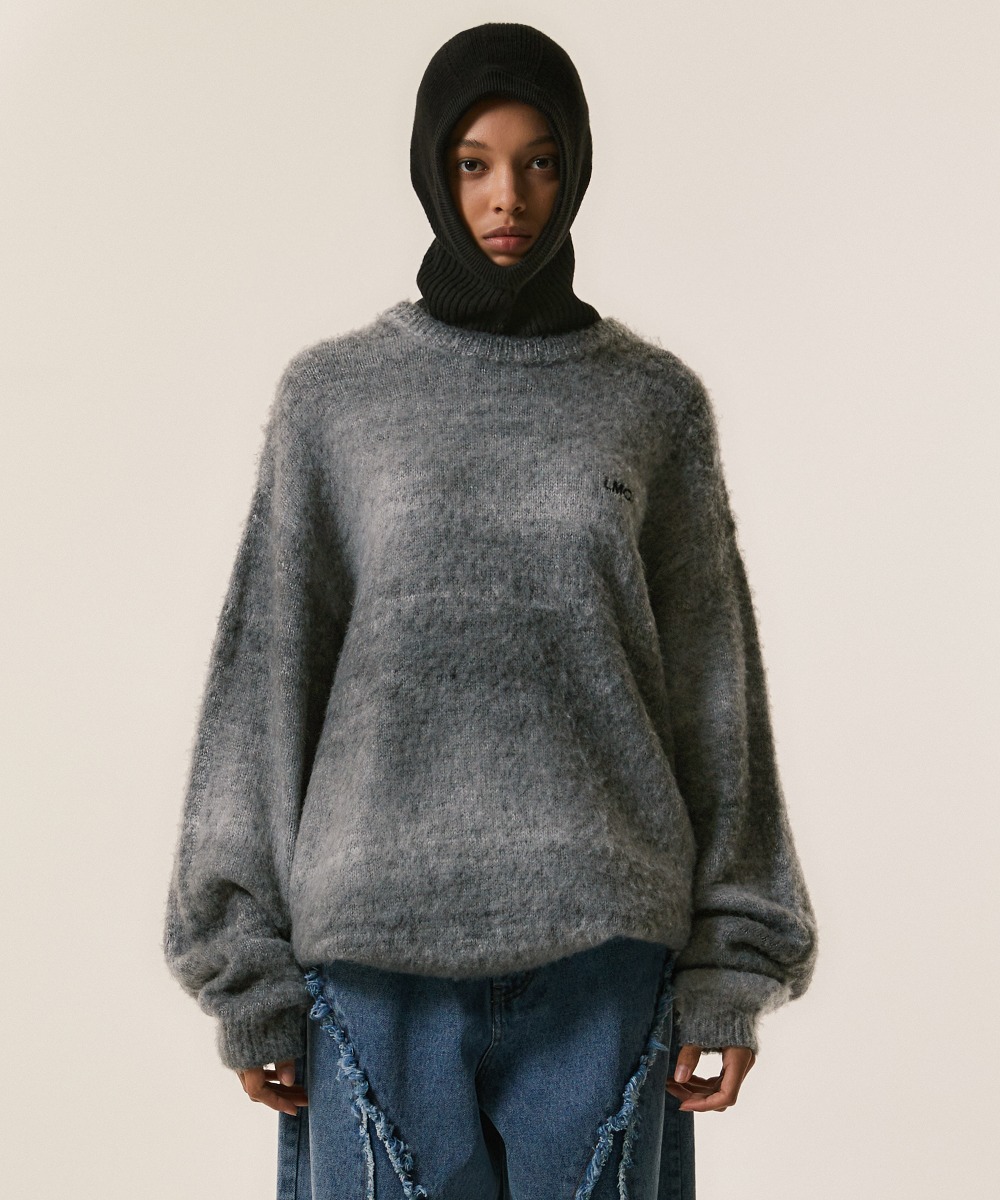 OG OMBRE BRUSHED KNIT SWEATER charcoal, lmc, 엘엠씨