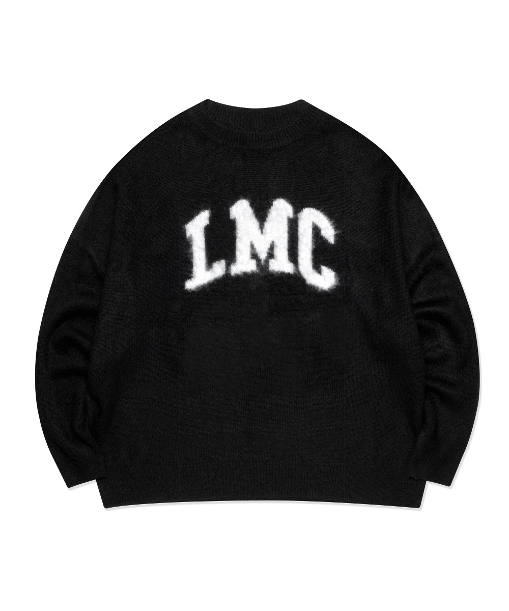 LMC BRUSHED ARCH KNIT SWEATER black