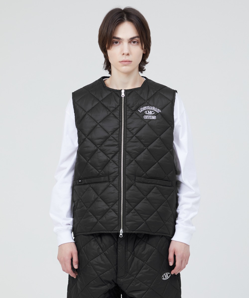 LMC OVAL QUILTED VEST black