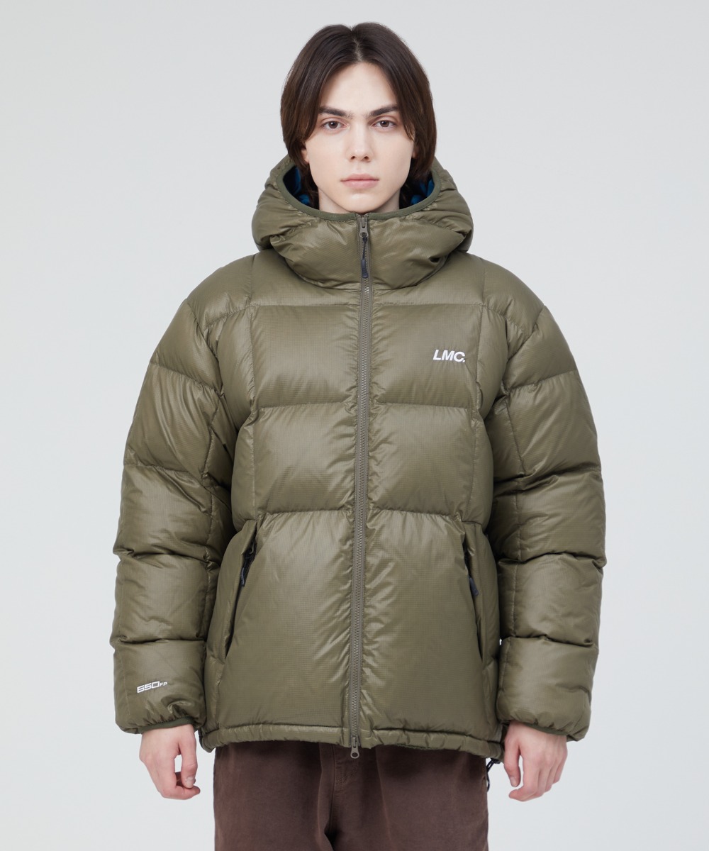 LMC HOODED PUFFER DUCK DOWN PARKA olive