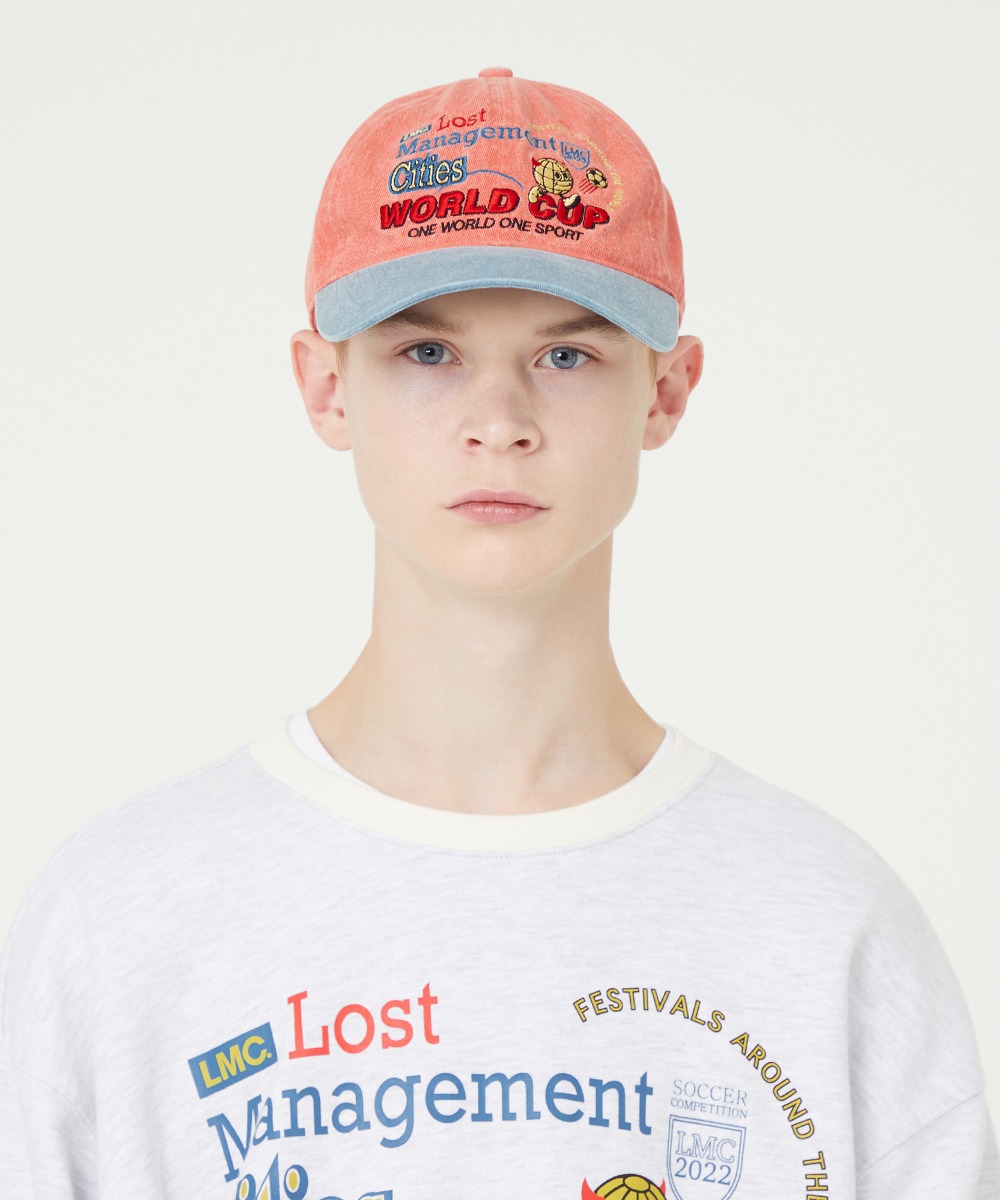 LMC WASHED TWO TONE WORLD CUP 6PANEL CAP coral